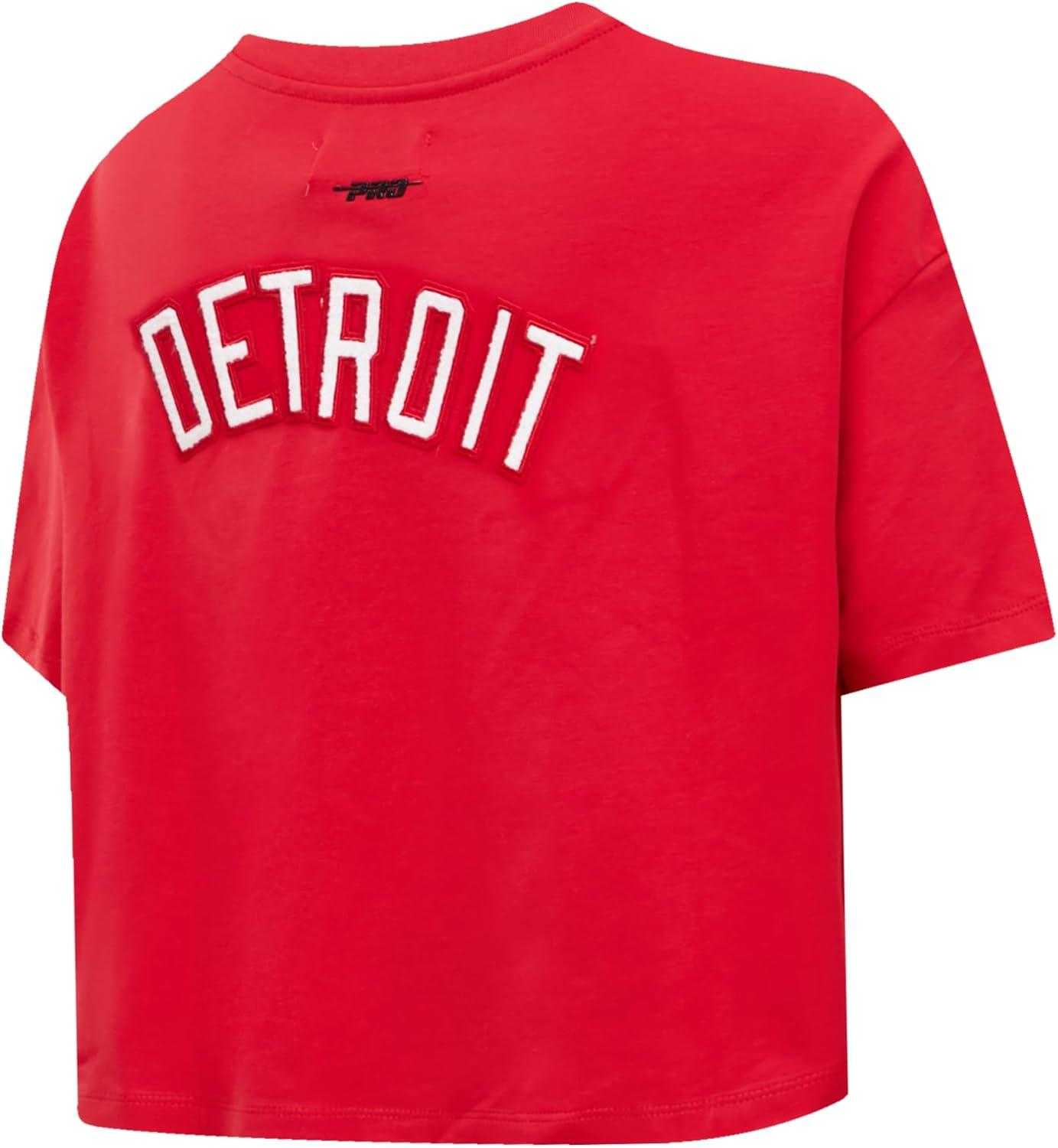 imageWomens NHL Classic Chenille Cotton Short Sleeve Boxy TeeRed