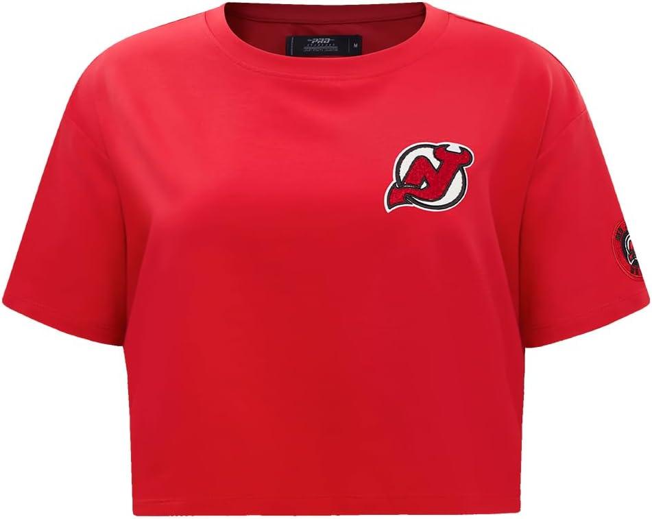 imageWomens NHL Classic Chenille Cotton Short Sleeve Boxy TeeRed