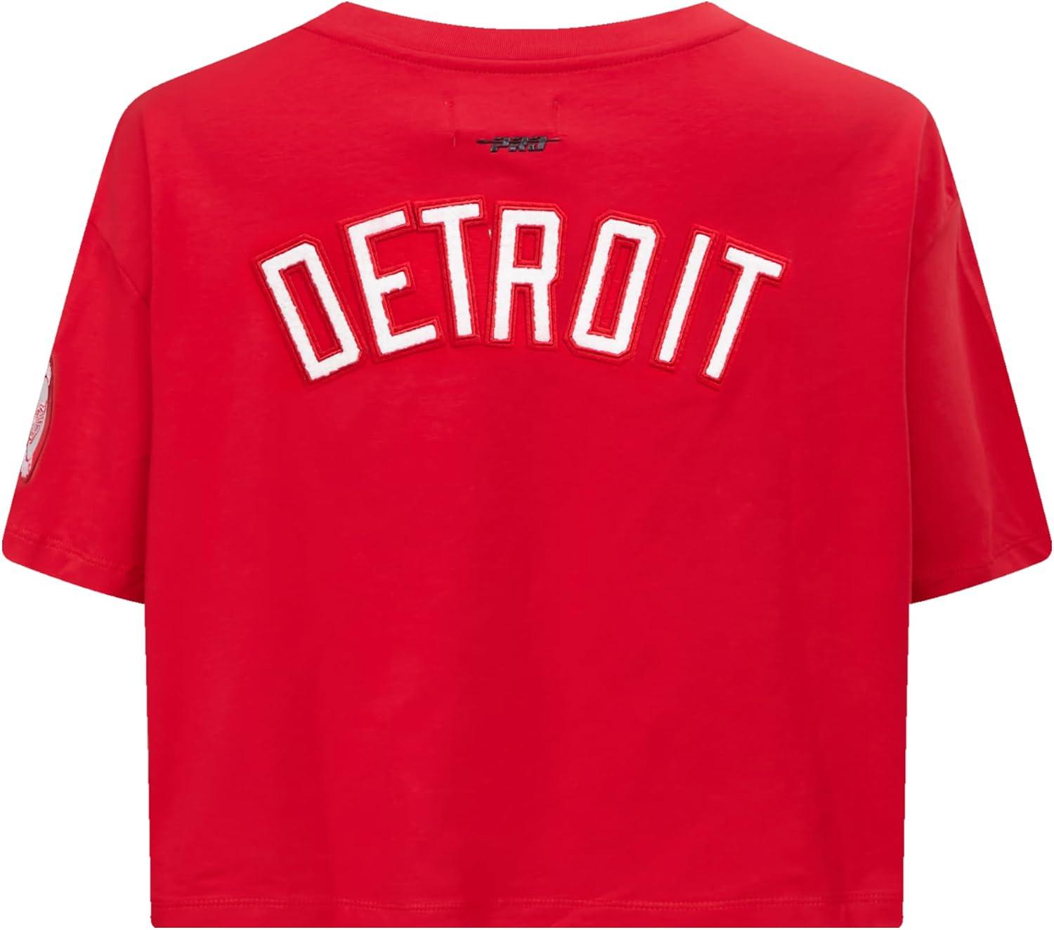 imageWomens NHL Classic Chenille Cotton Short Sleeve Boxy TeeRed