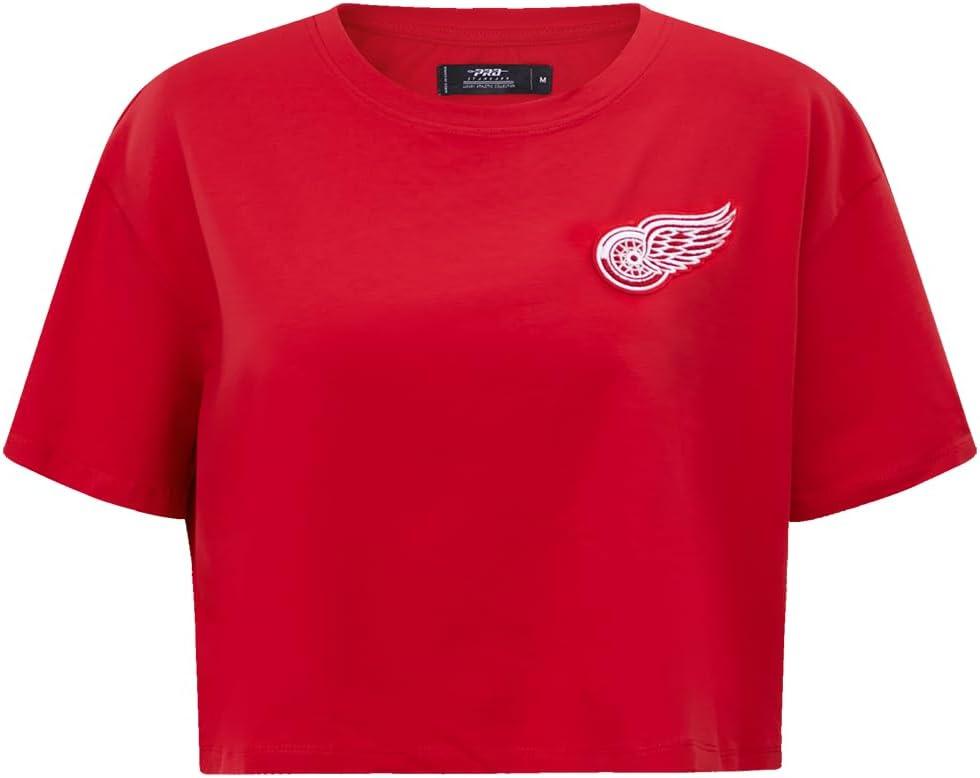 imageWomens NHL Classic Chenille Cotton Short Sleeve Boxy TeeRed