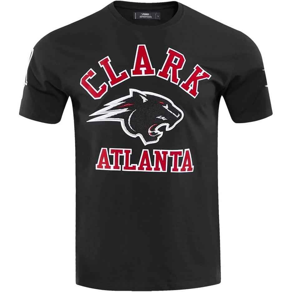 imagePro Standard Mens Clark Atlanta University Classic Chenille Short Sleeve Tee Black M