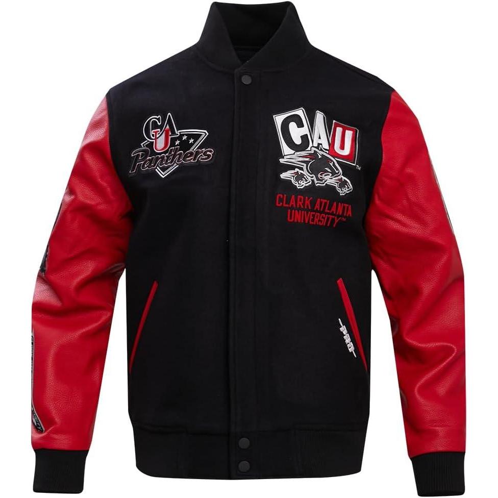 imagePro Standard NCAA mens Mens College Campus Ransom Varsity JacketBlackRed