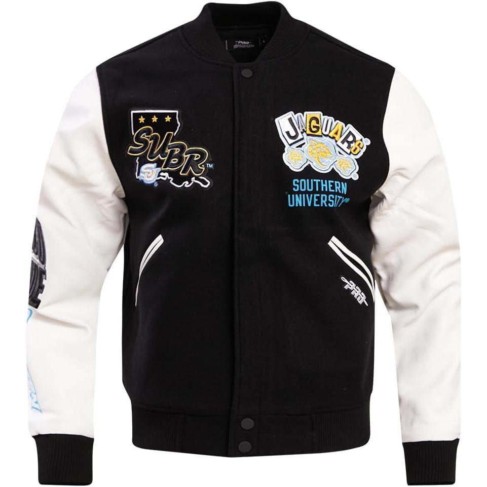 imagePro Standard NCAA mens Mens College Campus Ransom Wool Varsity JacketBlackWhite