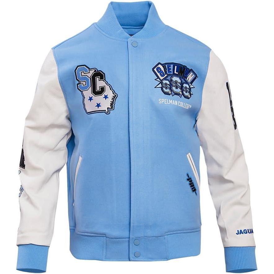 imagePro Standard NCAA mens Mens College Campus Ransom Wool Varsity JacketUniversity BlueWhite