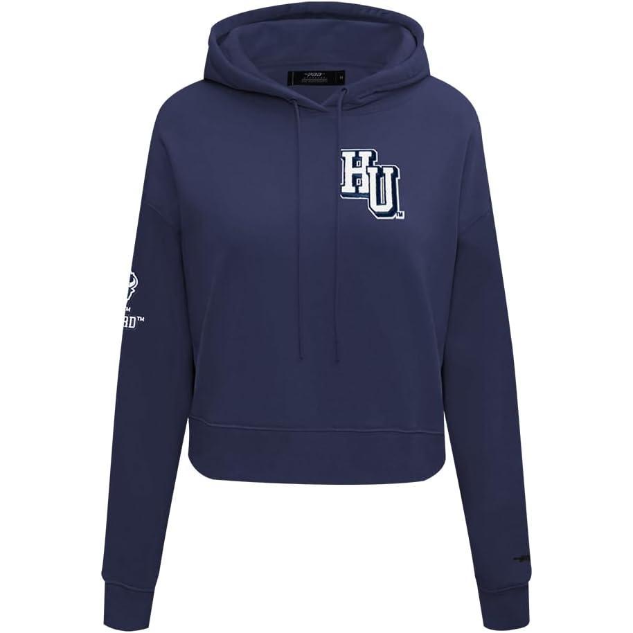 imagePro Standard WOMENS COLLEGE HOWARD UNIVERSITY COLLEGE CLASSIC ESSENTIALS CROPPED PULLOVER HOODIE MIDNIGHT NAVY S