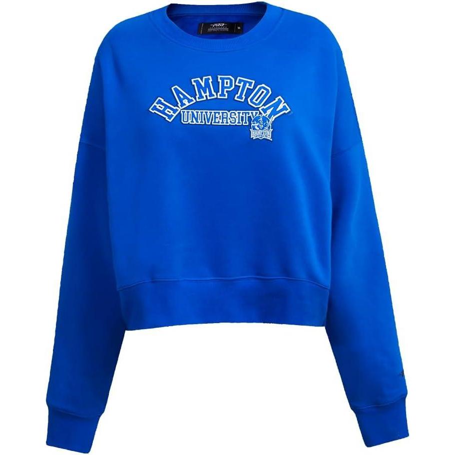 imagePro Standard Womens College Hampton University College Classic Essentials Crewneck Sweatshirt Royal Blue L