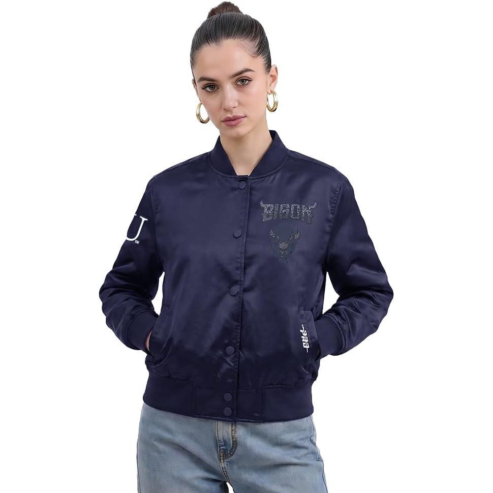imagePro Standard Womens College Jewels Satin JacketMidnight Navy