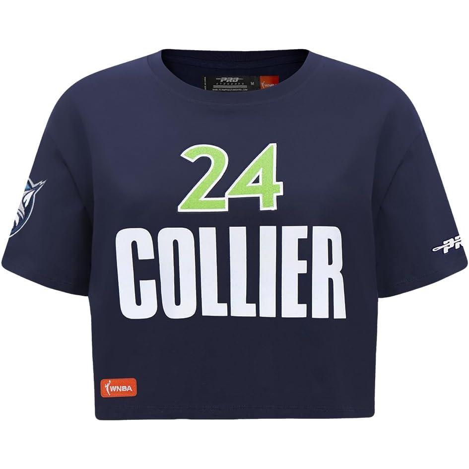imageWomens WNBA Minnesota Lynx Classic Player Name and Number Cotton Single Jersey SS Boxy TEEMidnight Navy