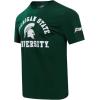 Pro Standard Mens Michigan State University Classic Chenille Short Sleeve Tee Forest Green XL