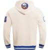Pro Standard Men’s NHL Retro Classics Brushed Back French Terry Pull Over Hoodie(Eggshell/Royal Blue)