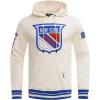 Pro Standard Men’s NHL Retro Classics Brushed Back French Terry Pull Over Hoodie(Eggshell/Royal Blue)