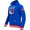 Pro Standard Men’s NHL Retro Classics Brushed Back French Terry Pull Over Hoodie(Royal Blue/Red)