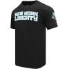 Pro Standard WNBA Mens Mens WNBA New York Liberty Classic Player Cotton Short Sleeve Tee(Black)