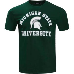 Pro Standard Mens Michigan State University Classic Chenille Short Sleeve Tee Forest Green XL