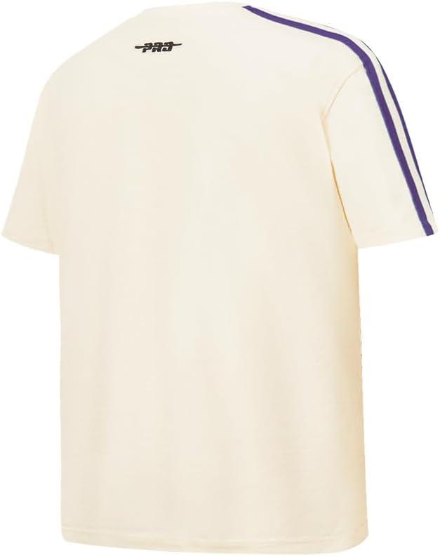 imagePro Standard Big Boys NBA Los Angeles Lakers Retro Classics Short Sleeve Taping Tee EggshellPurple L