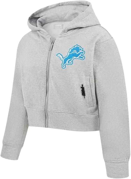 imagePro Standard Big Girls NFL Classic Essentials Full Zip HoodieHeather Grey