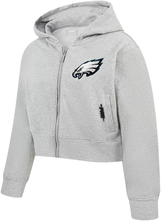 imagePro Standard Big Girls NFL Classic Essentials Full Zip HoodieHeather Grey