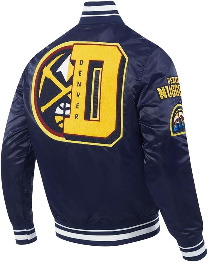 imagePro Standard Mens NBA Mash Up Satin JacketMidnight Navy