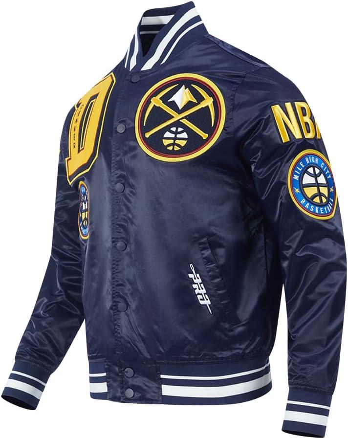 imagePro Standard Mens NBA Mash Up Satin JacketMidnight Navy