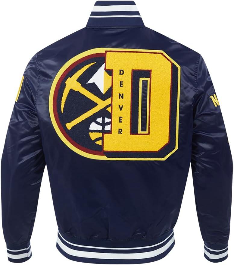 imagePro Standard Mens NBA Mash Up Satin JacketMidnight Navy