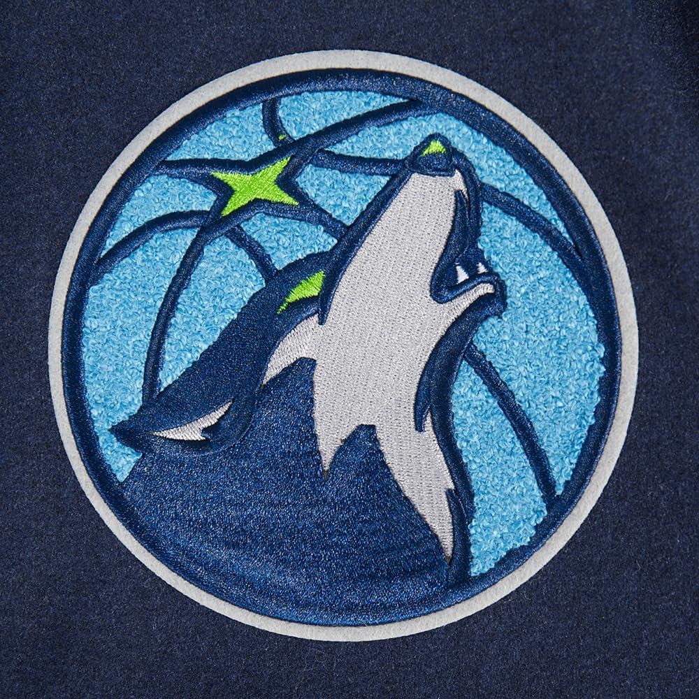 imagePro Standard Mens NBA Old English Varsity JacketMidnight NavyWhite