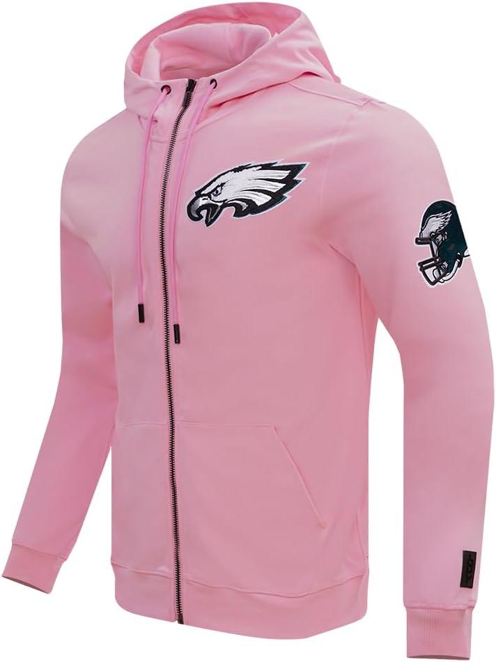 imagePro Standard Mens NFL Classic Chenille Full Zip HoodiePink