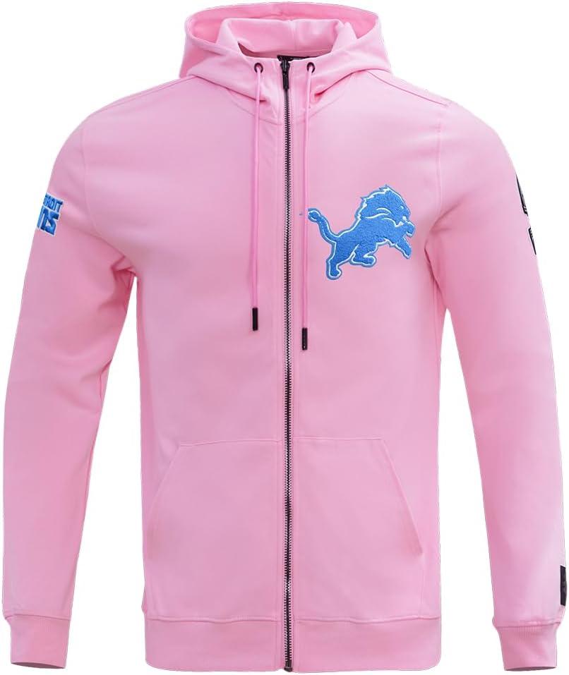 imagePro Standard Mens NFL Classic Chenille Full Zip HoodiePink