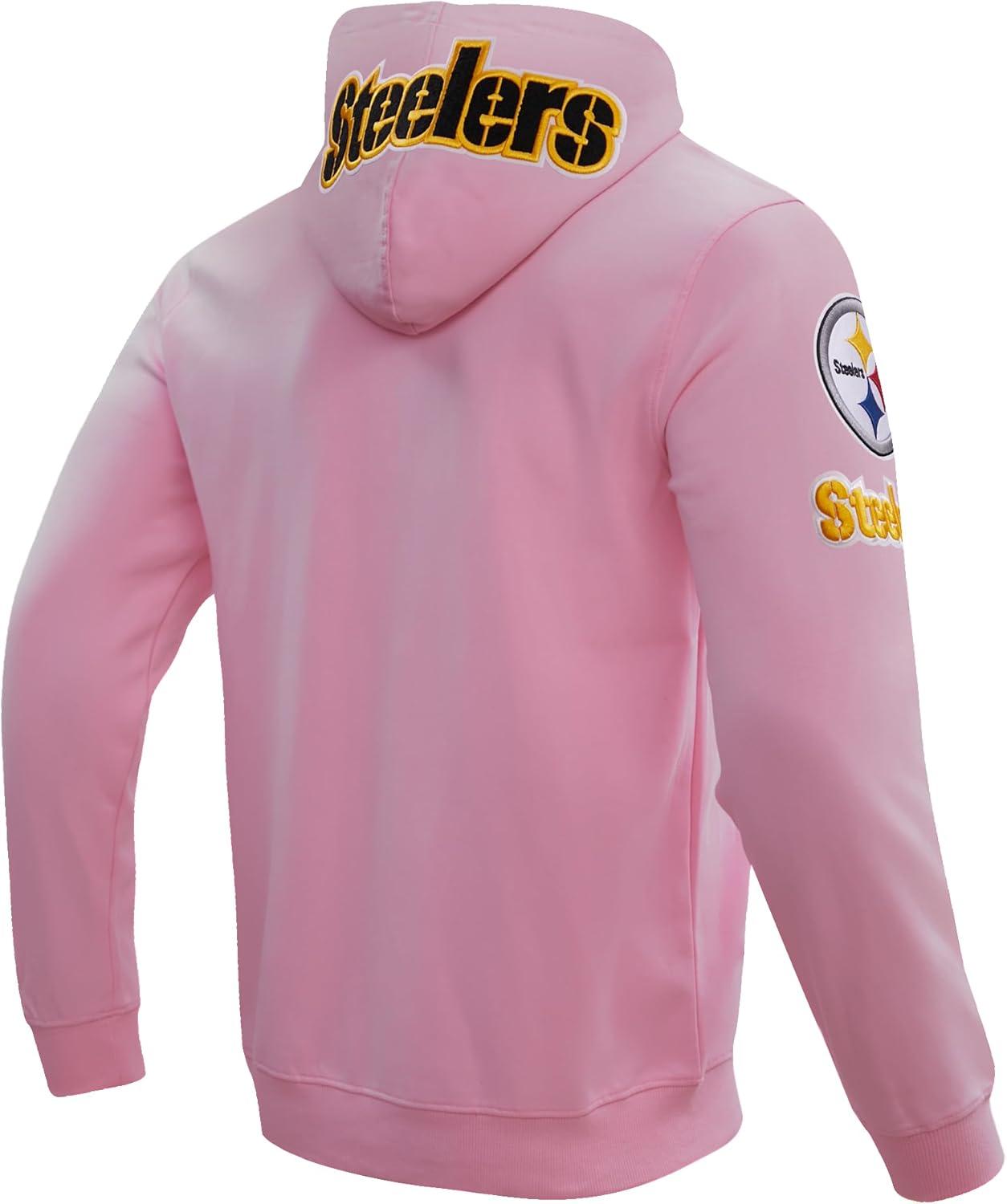 imagePro Standard Mens NFL Classic Chenille Full Zip HoodiePink