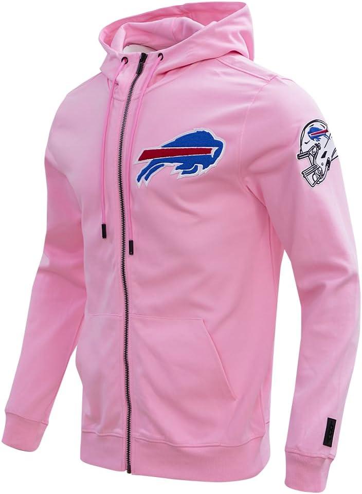 imagePro Standard Mens NFL Classic Chenille Full Zip HoodiePink