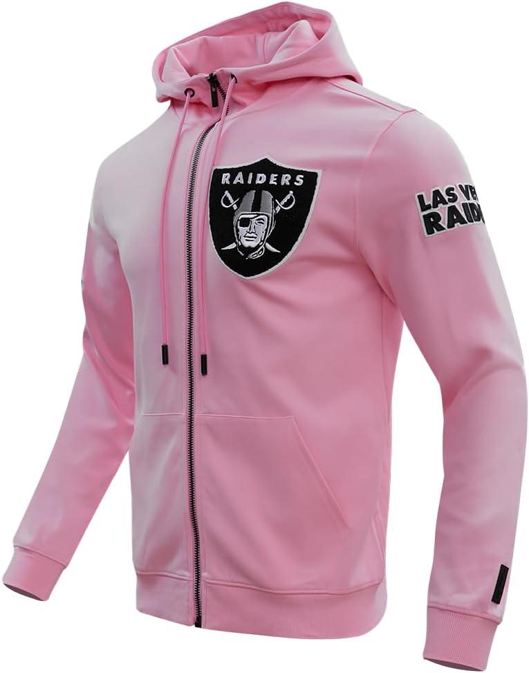 imagePro Standard Mens NFL Classic Chenille Full Zip HoodiePink