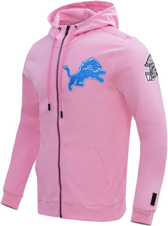 imagePro Standard Mens NFL Classic Chenille Full Zip HoodiePink