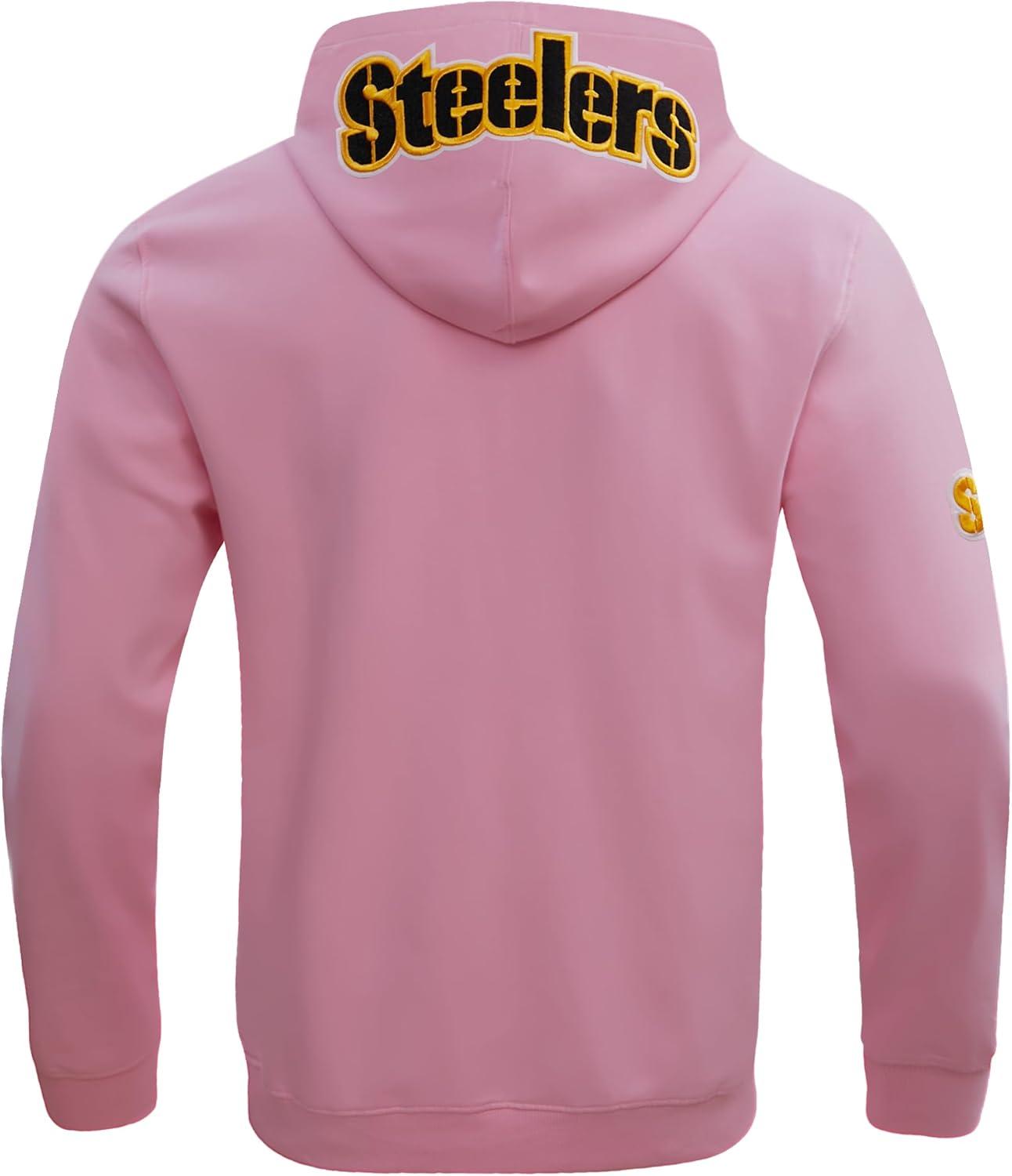 imagePro Standard Mens NFL Classic Chenille Full Zip HoodiePink