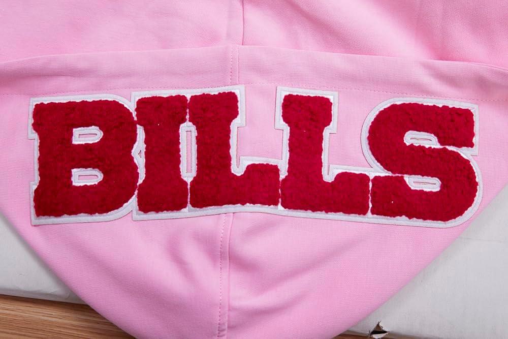 imagePro Standard Mens NFL Classic Chenille Full Zip HoodiePink