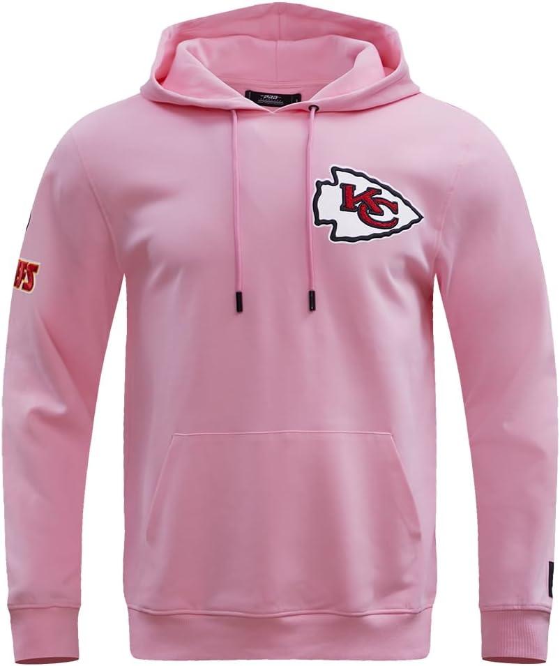 imagePro Standard Mens NFL Classic Chenille Pull Over HoodiePink
