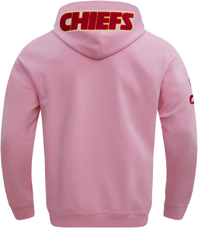 imagePro Standard Mens NFL Classic Chenille Pull Over HoodiePink