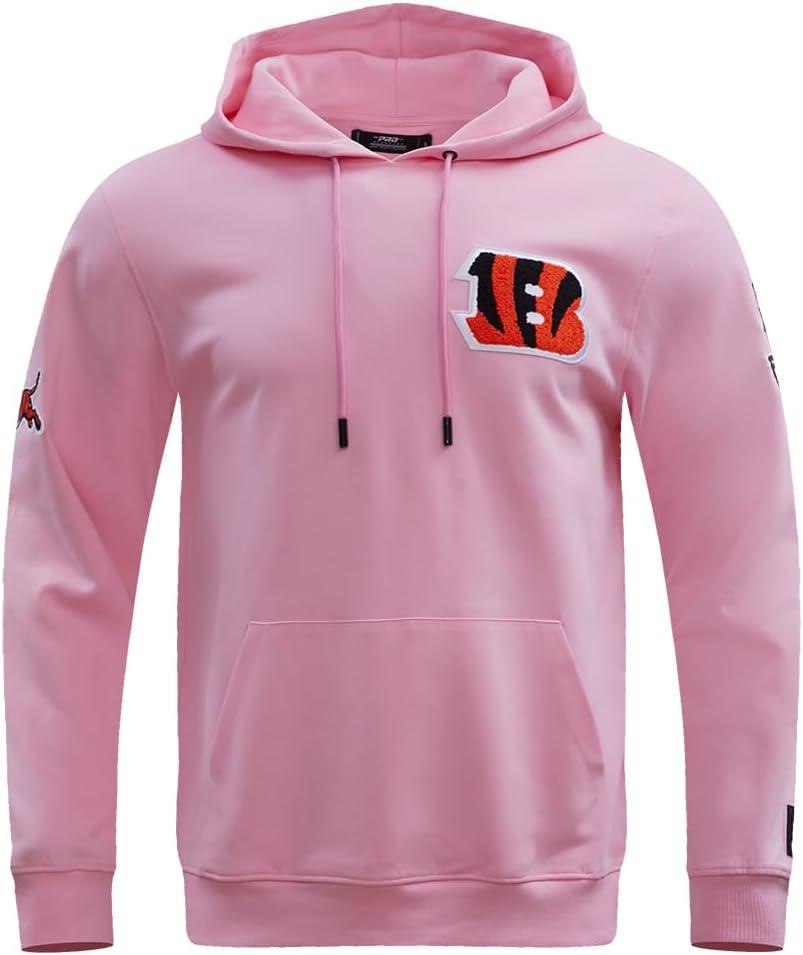 imagePro Standard Mens NFL Classic Chenille Pull Over HoodiePink
