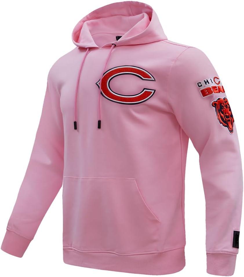 imagePro Standard Mens NFL Classic Chenille Pull Over HoodiePink