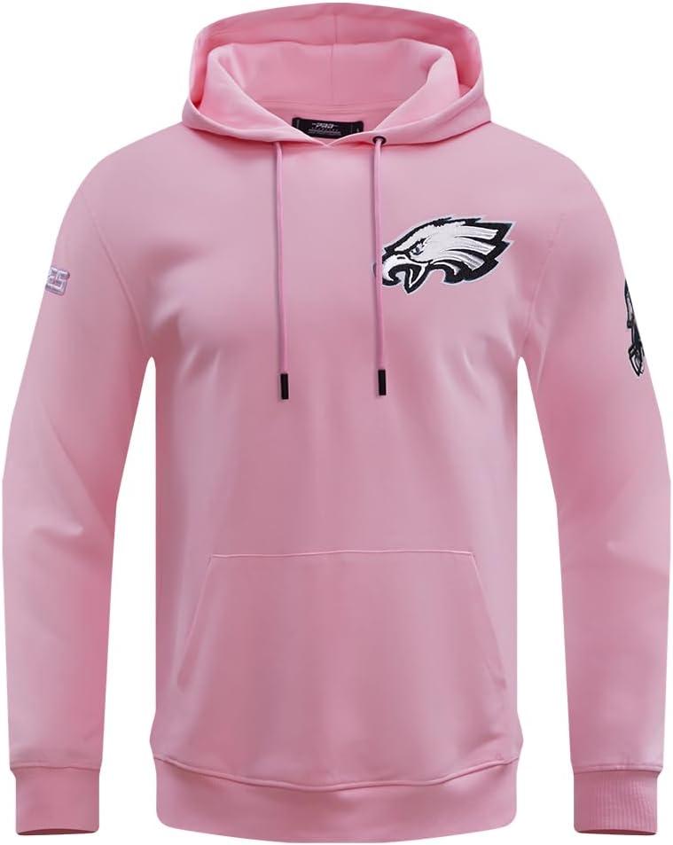 imagePro Standard Mens NFL Classic Chenille Pull Over HoodiePink