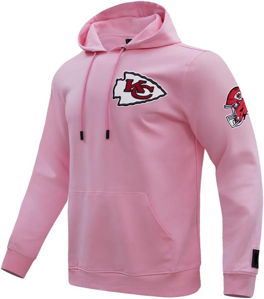 imagePro Standard Mens NFL Classic Chenille Pull Over HoodiePink