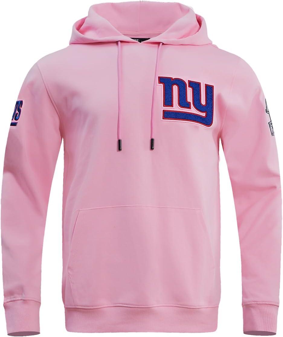 imagePro Standard Mens NFL Classic Chenille Pull Over HoodiePink