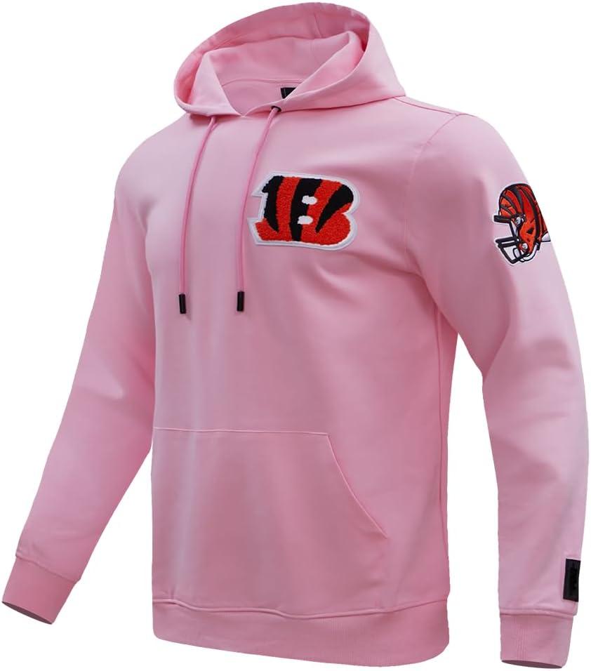 imagePro Standard Mens NFL Classic Chenille Pull Over HoodiePink