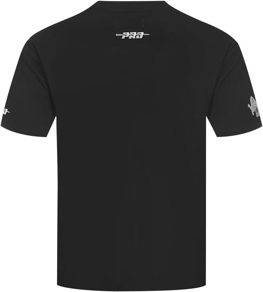 imagePro Standard Mens NFL Detroit Lions Reverse French Terry Short Sleeve Tee Black L