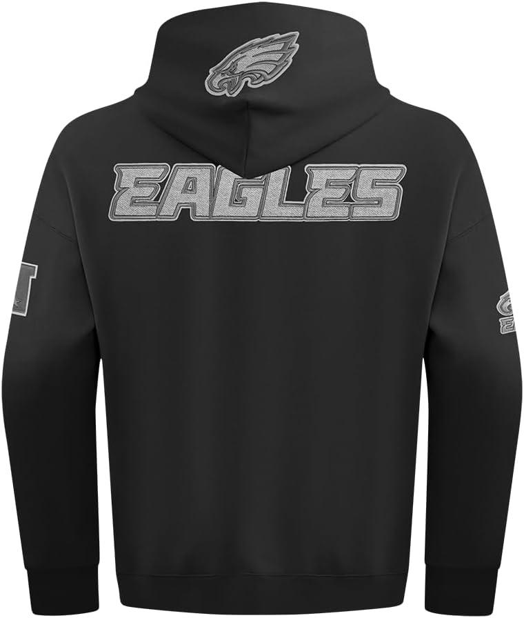 imagePro Standard Mens NFL Reverse French Terry Brushed Back French Terry Pull Over HoodieBlack