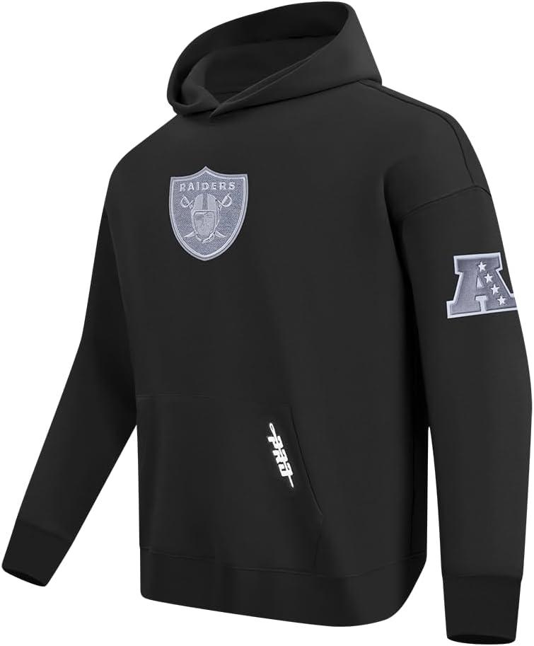 imagePro Standard Mens NFL Reverse French Terry Brushed Back French Terry Pull Over HoodieBlack