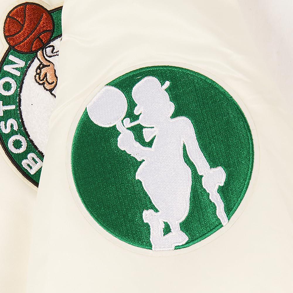 imagePro Standard NBA womens Womens Nba Retro Classics Satin JacketEggshell Kelly Green