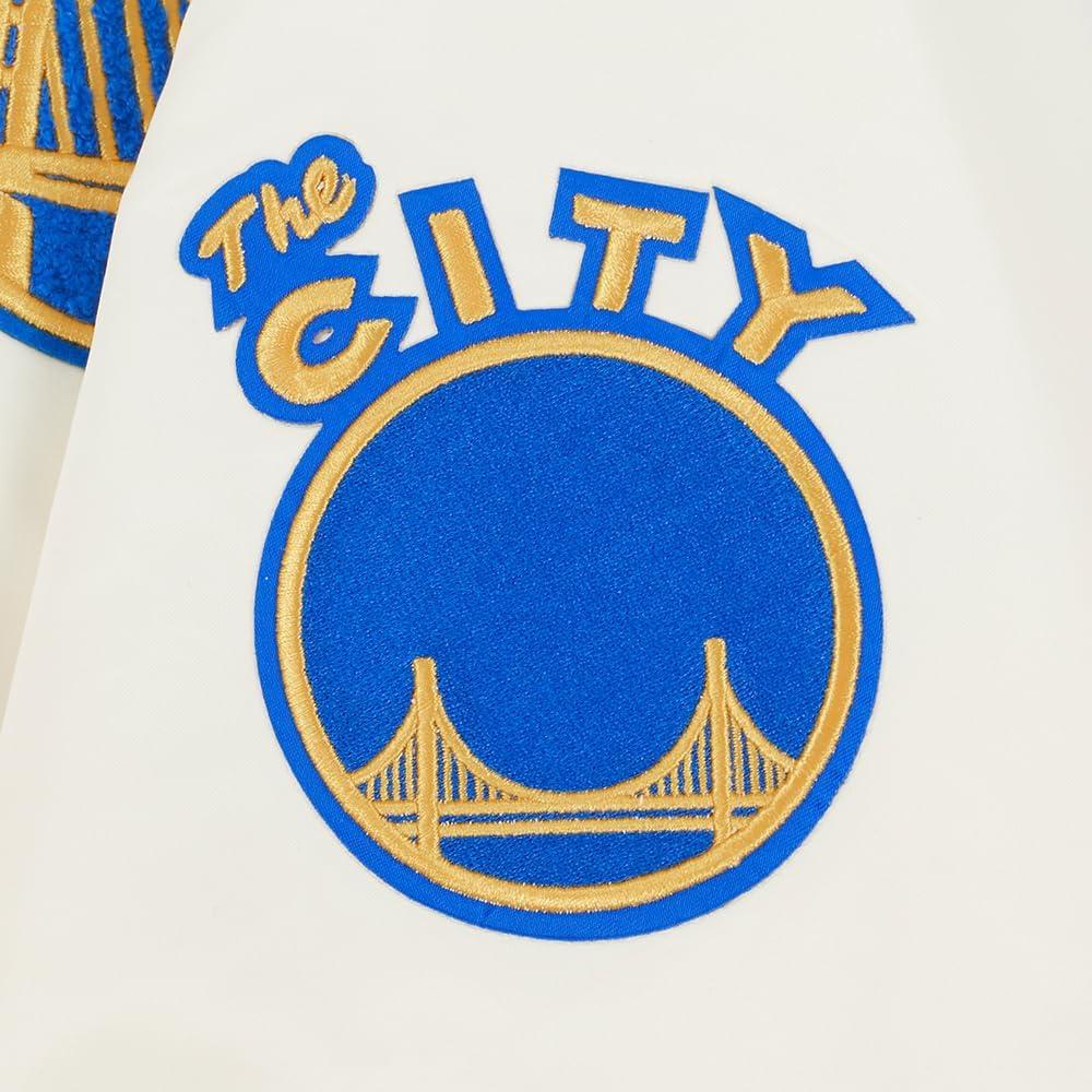 imagePro Standard NBA womens Womens Nba Retro Classics Satin JacketEggshellRoyal Blue