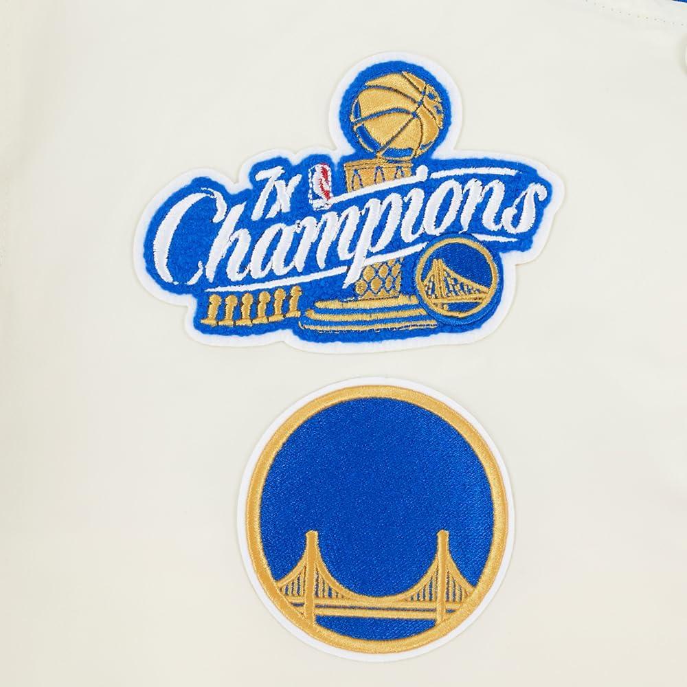 imagePro Standard NBA womens Womens Nba Retro Classics Satin JacketEggshellRoyal Blue