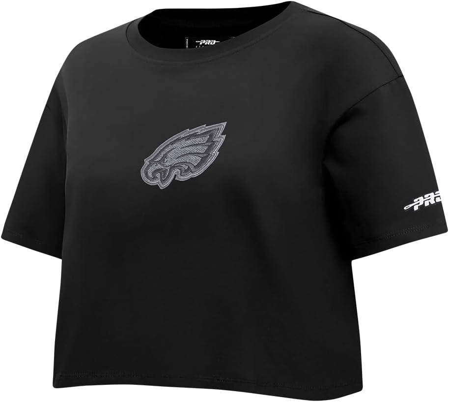 imagePro Standard Womens NFL Reverse French Terry Short Sleeve Boxy TeeBlack