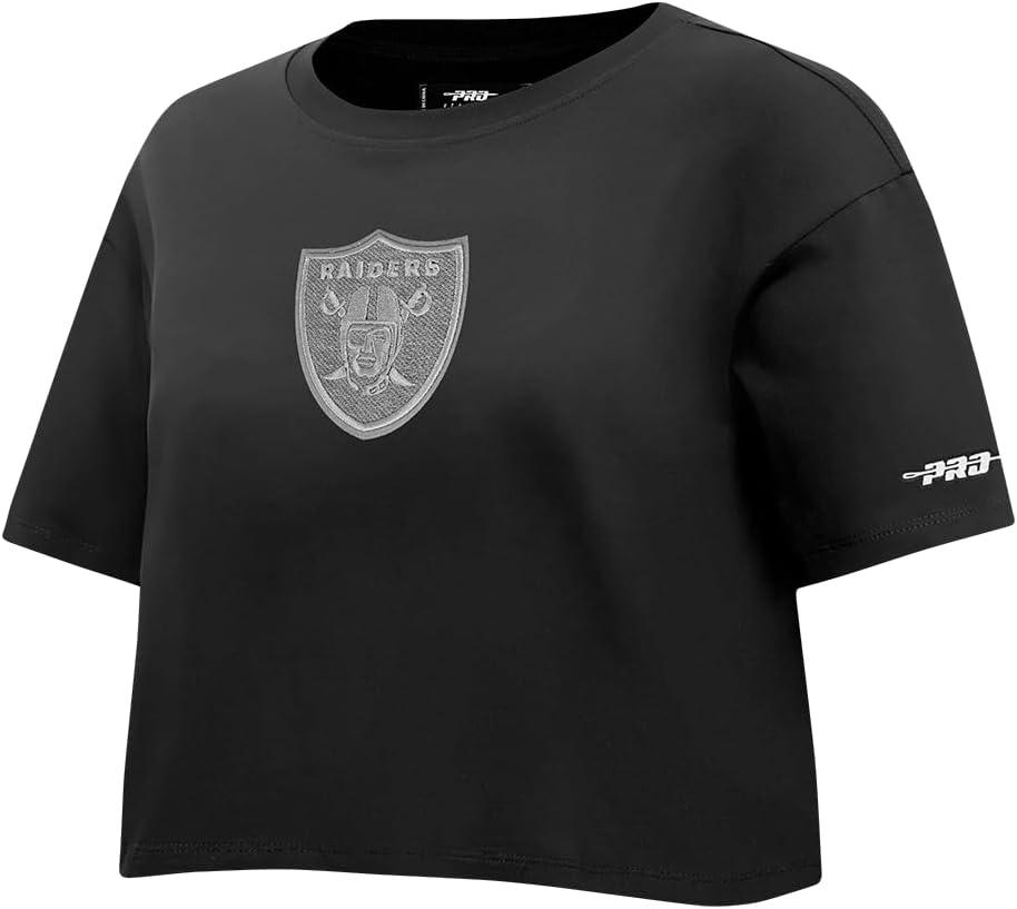 imagePro Standard Womens NFL Reverse French Terry Short Sleeve Boxy TeeBlack