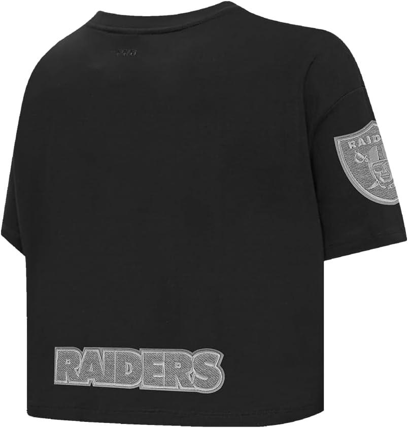 imagePro Standard Womens NFL Reverse French Terry Short Sleeve Boxy TeeBlack